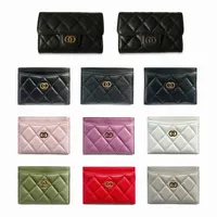 Mode kvinnors mens designer plånböcker kort hållare original med låda varumärke korthållare kaviar lammskinn läder lyx mynt pursar plånbok med serienummer nyckelpåse