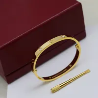 Bracelet pour femmes Bracelet en or 18K Mens Diamond Fashion Nouveau Rose Golds Bijoux Femme Braceuse de créateurs en acier inoxydable