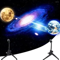 Night Lights Earth Moon LED Projection Light With Tripod Decor Desk Lamp Cute For Kids Bedroom Decoration Atmosphere