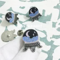 10pcs Halloween Metal Craft Lapel Pins Crystal Ball Enamel Pin Mystic Occult Spooky Witch Fortune Telling Brooch260g
