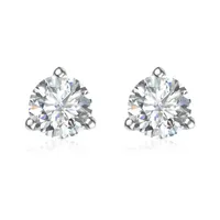 Stud 100% Real VVS1 Moissanite Earrings For Women 0 3 0 5 1 2ct D Color 925 Sterling Silver Classic Korean Fine Jewelry334d