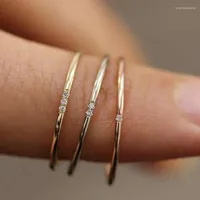 حلقات الكتلة الصغيرة مصغرة خاتم الماس المصنوعة من الفولاذ المقاوم للصدأ الجمالية للنساء للنساء مشاركة هدايا المجوهرات بوهو بيجويتيري أنو