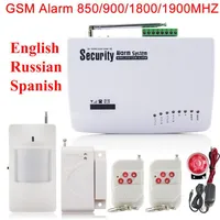 Top Quality Russian English Spanish Voice and Manual GSM Wireless PIR Home Security Burglar Alarm System Auto Dialing SMS Call263J