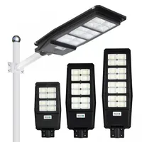 All in One Solar Street Light 100W 200W 300W IP65 Waterproof Motion Sensor Smart Lighting Outdoor Light with Remote Control and Pole
