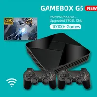 Powkiddy Game Box G5 향수 호스트 S905L WiFi 4K HD Super Console X 50 에뮬레이터 40000 게임 PS1 N64 DC251G 용 레트로 TV 비디오 플레이어