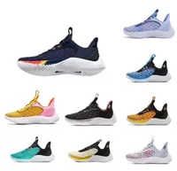 2023 Currys Flow 9 Men Basketball Shoes Sneakers red white blue Baskets Street Game Day Believe Elmo Play Trainers 36-45