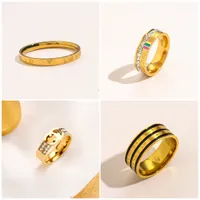 Joyas de moda Anillos de diseñador de tornillos 18k Gold acero inoxidable anillo de amor fino