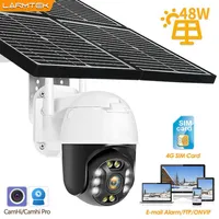 Other CCTV Cameras 4G IP Camera with Solar Panel 48W 1080P WiFi Outdoor Video Surveillance CCTV Security Protection Built Batteries PTZ227U