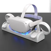 VR AR Accessorise Ladedock für Oculus Quest 2 VR Brille Headset Griff Controller Ladegerät Ständer Basis Set für Meta Quest2 255J