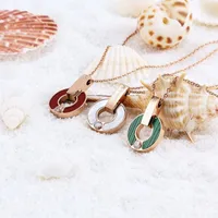 WomensJewelry Shell pendant necklace gem pendants necklace diamond gold Sweat-proof and colorfast ladies fashionHigh style