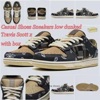 2023 SB Nuevo SB x Low Basketball Shoes Mujeres Cactus Jacks Paracaídas Beige Petra Brown Travis Scotts Diseñador de zapatillas 36-45