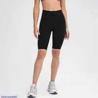 2023 Fashion Women Women Stirts Stirts American North American Lu's Anmin Rise With Abockets 8 '' Cycling Summer for Yoga Sports Levgings JWI1