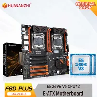 HUANANZHI F8D PLUS LGA 2011 3 Motherboard Intel Dual CPU with Intel XEON E5 2696 V3 2 combo kit set support 512G DDR4 RECC
