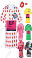 Racing Jackets EF Team 2021 Cycling Jersey Italië France Tour Clothing Pink Geel Green Polka Dot Road Race Bike Shirts MTB Maillo7192734