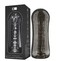Masseur sexuel Crystal transparent explosif m￢le flirt et dispositif de masturbation en silicone a￩roneft jouet virtual vagin