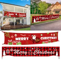 Décorations de Noël 300x50cm Oxford Tissu Banner Bunting Merry Christmas Decor Festive Party Home Outdoor Scene Layout Vismas NAVIDAD N242J