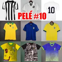 Retro #10 Pele Soccer Jerseys 1957 1970 Camiseta de Futbol Richarlison Paqueta Brazils Santos Antony 23 23 Wolrd Maillots Cup Football Shirts