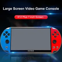 X12 PLUS Video Game 7inch LCD Double Rocker Portable Handheld Retro Game Console Video MP5 Player TF Card for GBA NES 10000 Games162v
