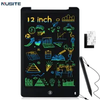 그래픽 태블릿 펜 12 인치 LCD 드로잉 태블릿 전자 작문 보드 디지털 화려한 필기 패드 어린이 낙서 스케치 패드 블랙 보드 221101