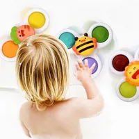 Dönen Top Montessori Fidget Emme Kupası Spinner Oyuncak Çocuklar için parmak ucu Gyro Educational Bebek Dönen Çarpık Dönen Banyo Oyuncakları 221101