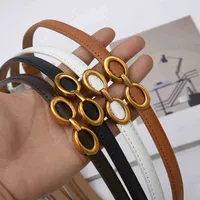 Belts Pair button hanging buckle thin belt female 2021 with dress shirt waist leather decoration fashion small style