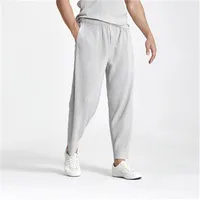 Miyake Pleasted Men's Casual Prime-Lant Pants Harem Madeny Fashion Loose и Commeding Dein Point Running Track293o