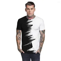 Erkekler Tişörtler Erkek tarzı Siyah Beyaz Spor Giyim Hafif Nefes Beklenebilir Hızlı Kuru Kısa Kollu Yuvarlak Yuvarlak Boyun Çift T-Shirt Günlük