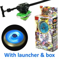 Spinning Top 4D Metal Toys LED Burst Fusion Children Fury Gyroscoop Set met Launcher en Box TL06S 221101