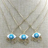 Colliers pendants 16 pouces 10str / lot Design Cz Collier Fashion Eye Shape Charm Bijoux