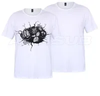 US Entrepôt sublimation vierge t-shirts blancs de maison en polyester transfert de chaleur coton calissé diy coutume b5