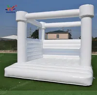 Commercia PVC Inflatable Wedding Bouncer white Bounce House Birthday party Jumper Bouncy Castle1563186