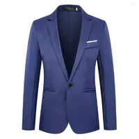 Men&#039;s Jackets Classic Blazers Formal Evening Dress Suit Jacket Men Blazer LongSleeve Single Button Lapel Wedding Party Male