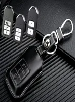 Couverture de cl￩s de la voiture en cuir pour Honda HRV CRV Crosstour 2015 2016 Accord Odyssey Smart Remote Keyles Key Cl￩ Habilleur Accessoires1523140