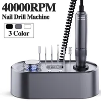 Équipement d'art nail 40000rpm File électrique de la machine à forage avec LCD Speed ​​Display Manucure Pedicure Efile pour l'acrylique S 221031