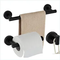 Toalhas de toalhas Racks de toalhas 1 Defina o barra de acess￳rios para banheiros rack para material de armazenamento de papel entrega de banho 2022 hardware de jardim em casa DHJL3