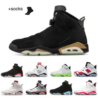 Basketball Shoes Boots Mens Trainers Sports Sneakers White Midnight Navy British Khaki Olive Black Cat Bordeaux Bred Tinker Men Women 6S Jumpman 6 Red Oreo Unc