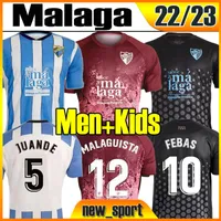 22 23 MALAGA SOCCER Jerseys Malaga 2022 2023 K. Bare Juanpi Adrian CF Football Shirt Juankar Camiseta de Fooball Juande Mens Kids Hombres Ninos krótkie mundury z krótkim rękawem
