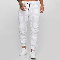 Men's Pants EAEOVNI Men's Cargo Pants Fitness Gyms Sweatpants Mens Clothes Jogger Men's Casual Pants Plaid Trousers Fashion Streetwear 221031