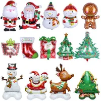 Noel Folyo Balonları Ev İçin Mutlu Noeller Dekorasyonu Noel Süsleri Navidad Noel Hediyeler Mutlu Yıllar FY2513
