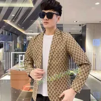 LuxuryMen Blazer Slim Fit Plaid Casual Single-breasted Suit Jacket Blazers Mens Formal Jackets Long Sleeve Fall Coat