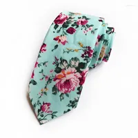 Pavoncari 23 colori Fashion maschi cravatte da uomo 6 cm classico fiore paisley per uomo abbigliamento formale abito da sposa cotone