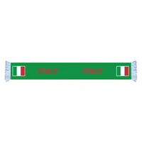 Italie Flag Swarf Factory Supply Quality Polyester World Country Satin Scarf Nation Football Games Fans écharpes de couleur blanche