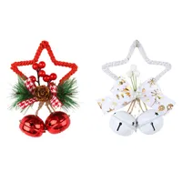 Weihnachtsdekorationen Pentagramm Anh￤nger Bell DIY Weihnachtsbaum -Ornament Bogenglocken