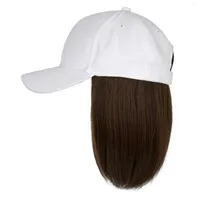 Czapki kulkowe czapka baseballowa z przedłużanie włosów proste krótki bob fryzura zdejmowana peruka dla kobiety koguta czapki mężczyźni chłopcy