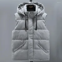 Gilet pour hommes plus taille S-8xl automne hiver massin vierge épais HOODED 2022 Brand Coton Plavod Sleeveless Jackets Man Warm Men's Vêtements