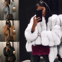 Women Faux Rabbit and Raccoon Fur Coat New Down Woman Winter Thick Womens Overcoat Warm Plus Size Plush Furry Female Jacket Outerwear