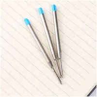5/10/20pcs 0,5 mm rolka w napędach długopis Medium NIB Blue Color Ink Ball Pistopry do szkolnego biura papieru papierniczego
