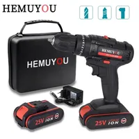 Electric Drill Cordless electric screwdriver mini electric drill cordless lithium ion battery 21v25V variable speed torque power t