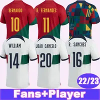 22 23 Joao Felix Portugals Herren Fußballtrikots -Spieler Version Nationalmannschaft Bernardo Pepe B. Fernandes J. Moutinho William Home Away Football Shirts Uniform