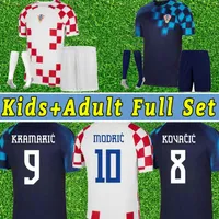 2022 Croacia Futbol Formaları Mandzukic Modric Perisic Kalinik Futbol Gömlek 22 23 Croazia Rakitic Hırvatistan Kovacic Fuly Set Çocuk Çocuk Yetişkin Erkekler Şort